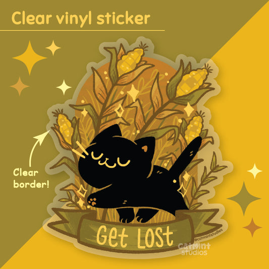 Get Lost Corn Maze Clear Vinyl Sticker