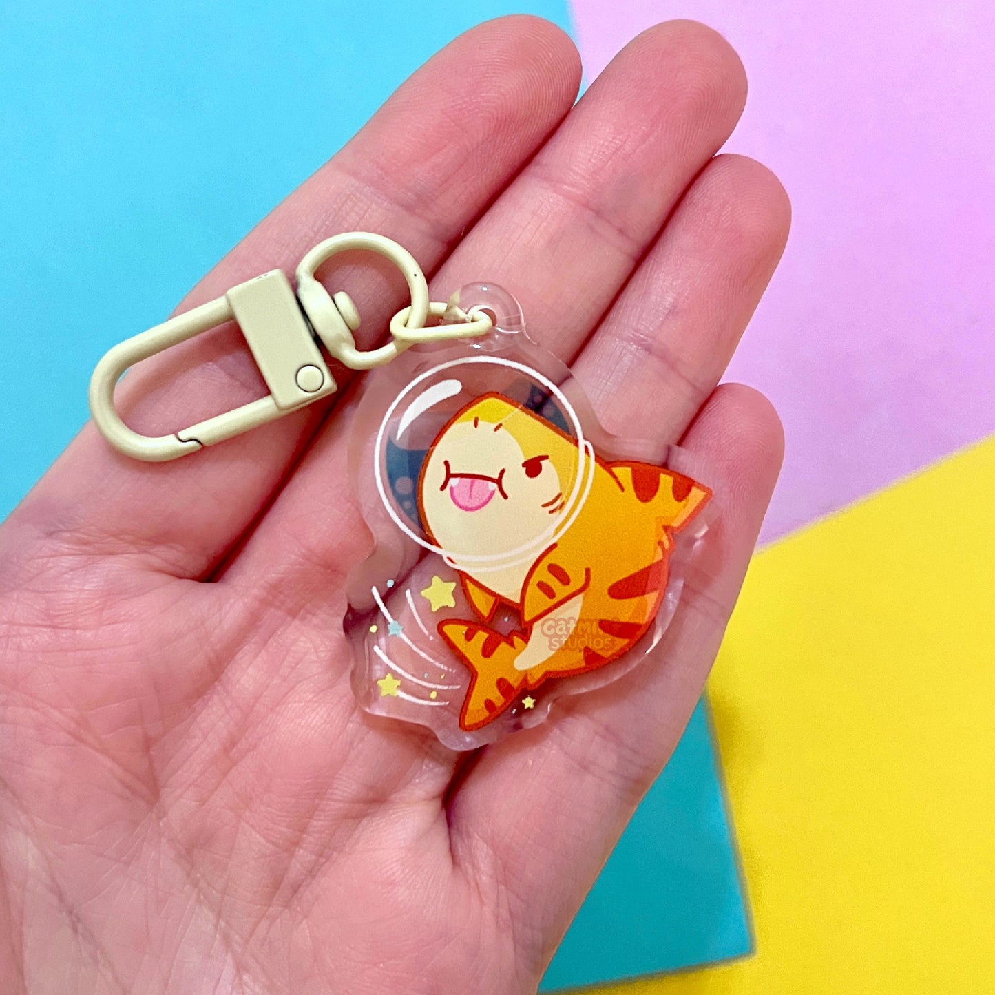 Space Tiger Shark Keychain