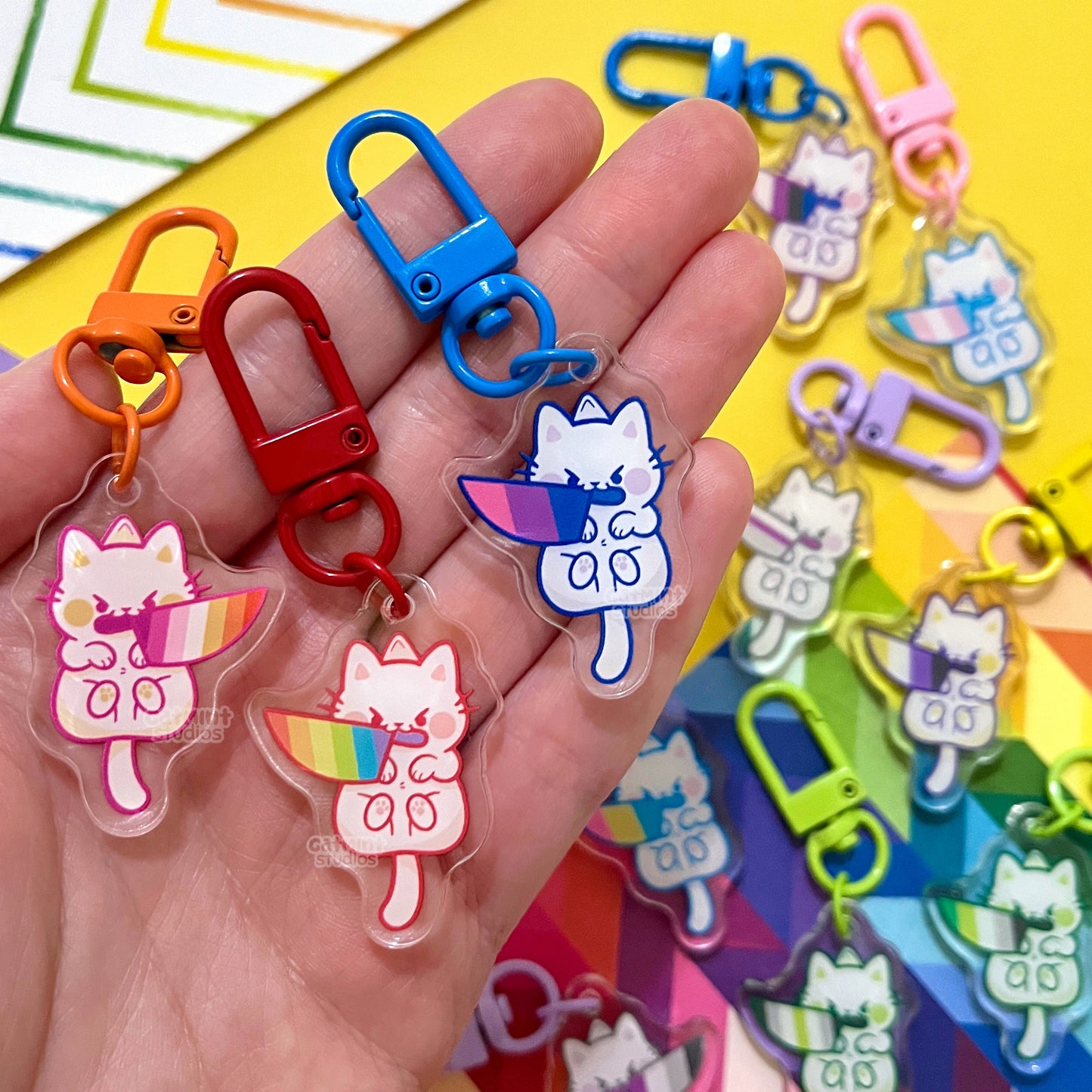 Tiny Pride Knives Keychains