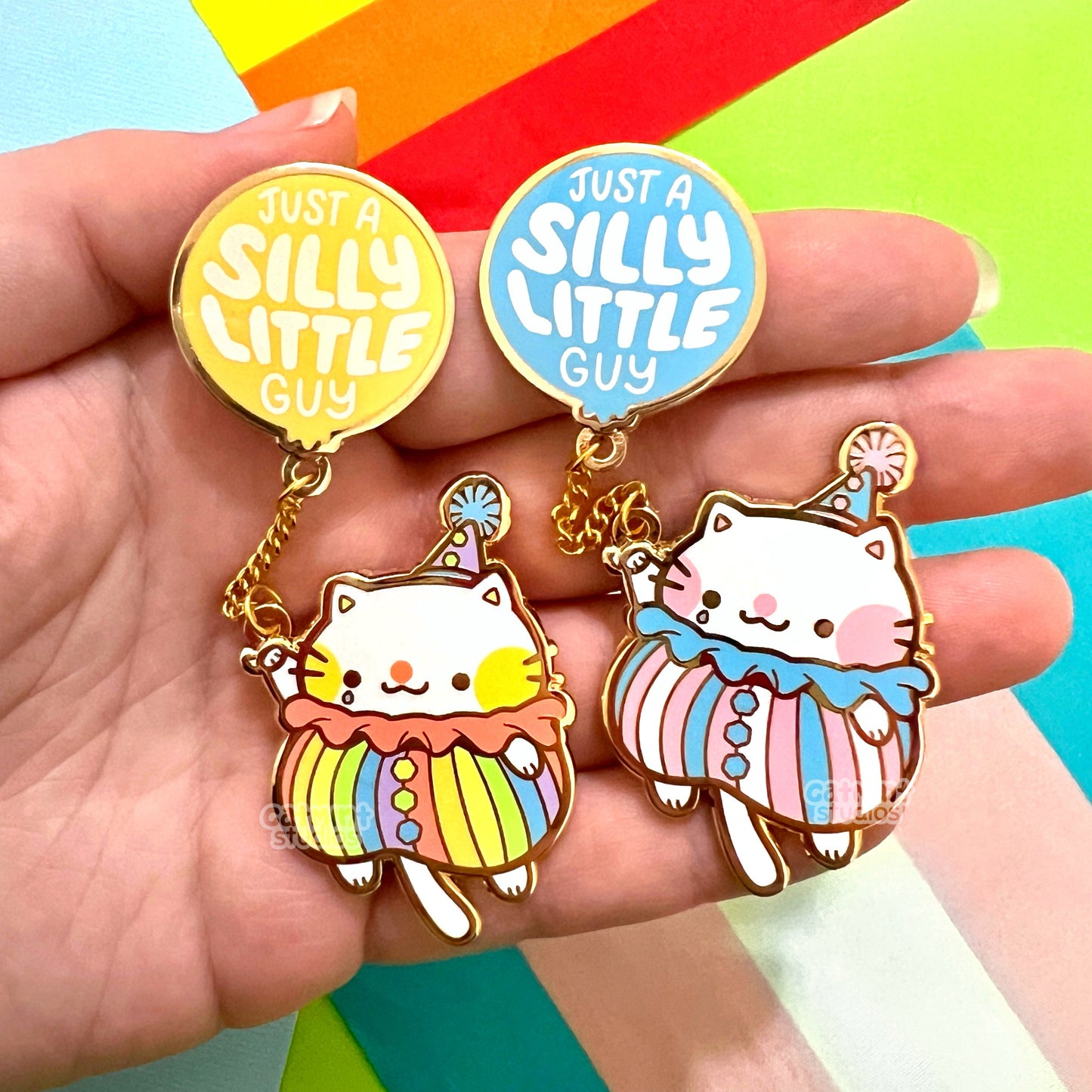 Silly Pride Clowns Enamel Pins