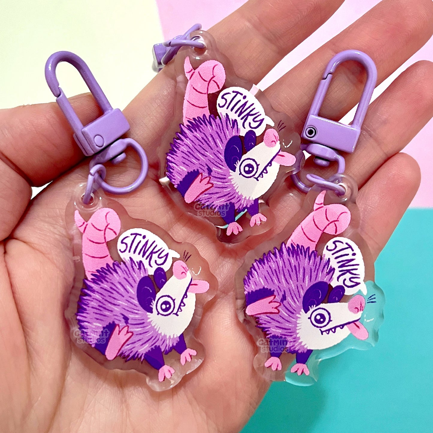 Stinky Opossum Keychain