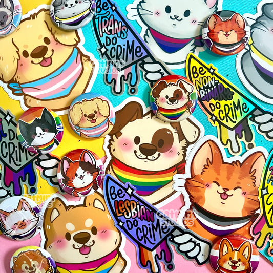 Pride Flag Sticker & Button Bundles