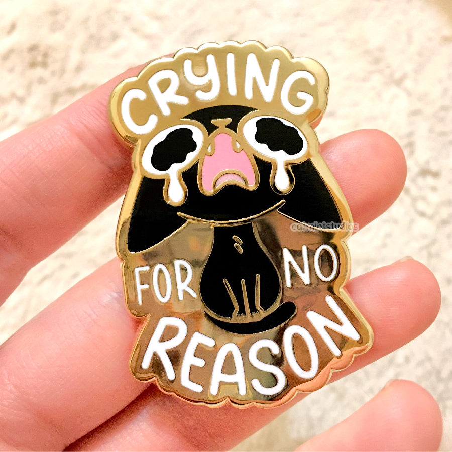 Crying For No Reason Enamel Pin