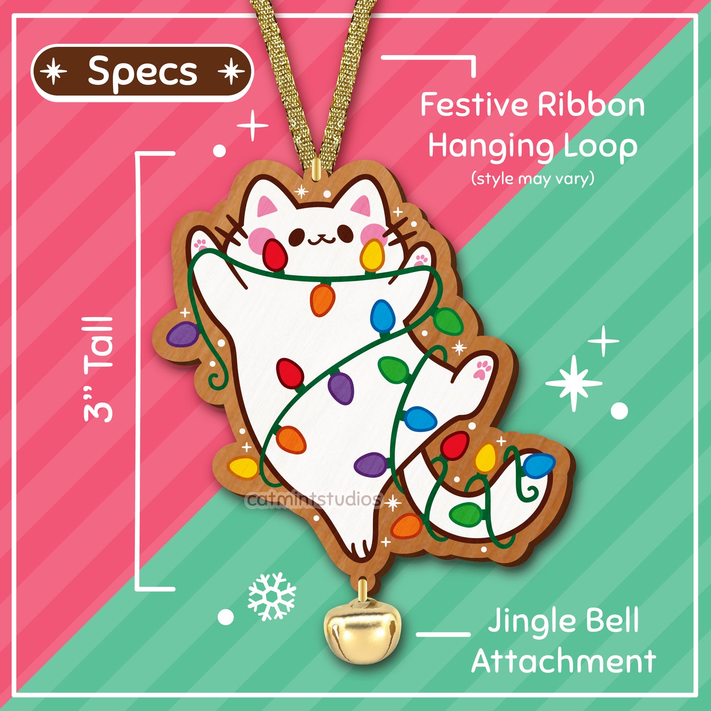 Pride Lights Wooden Ornaments