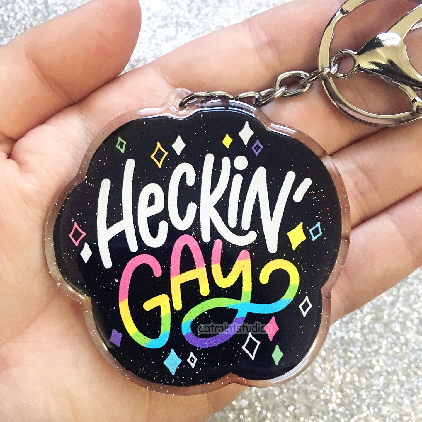 Heckin' Pride Keychains