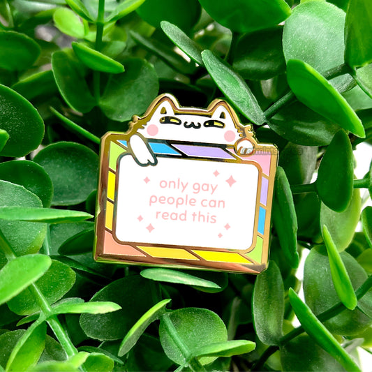 Gay Sign Enamel Pin