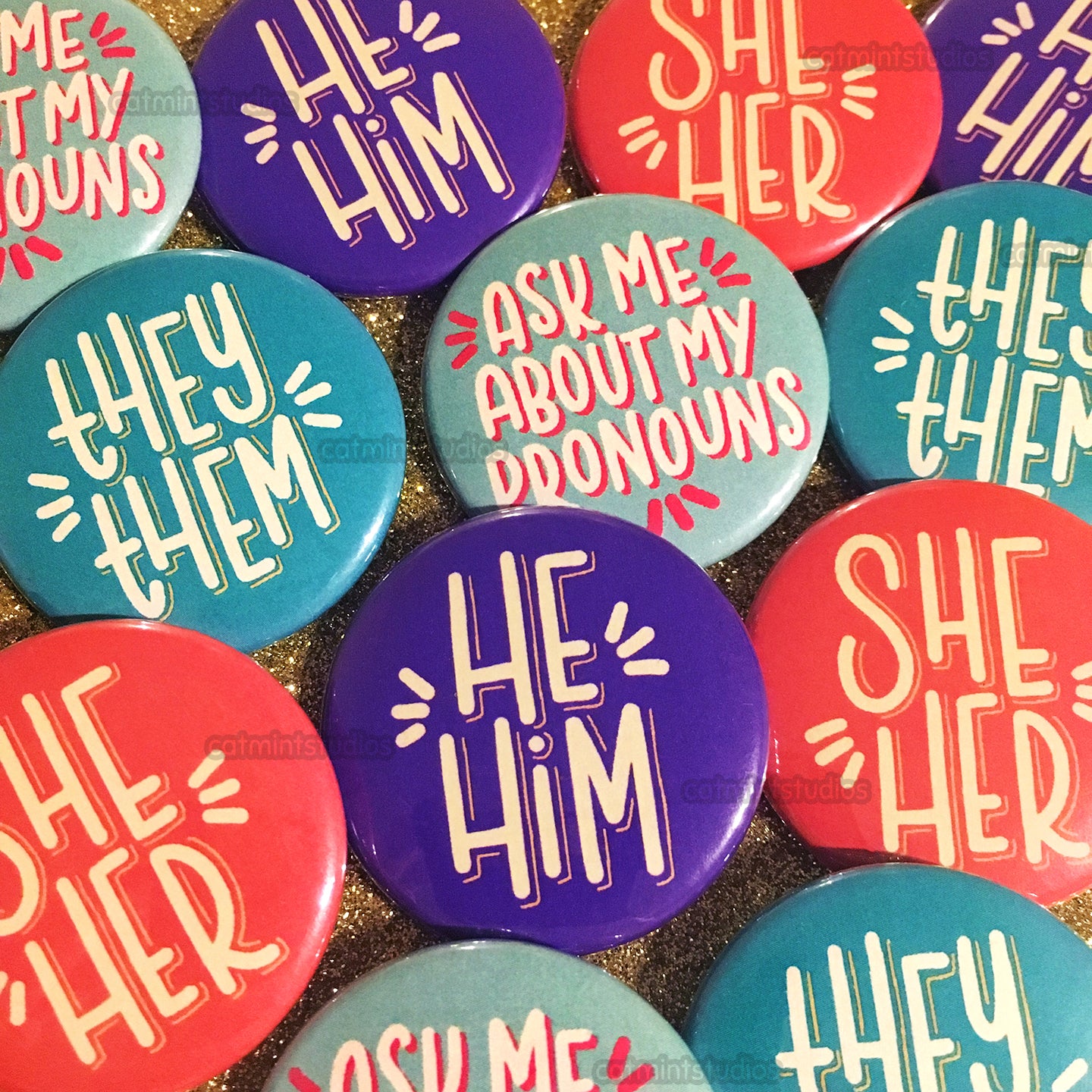 Pronoun Buttons