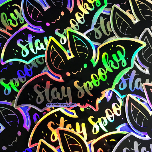 Stay Spooky Holographic Vinyl Sticker