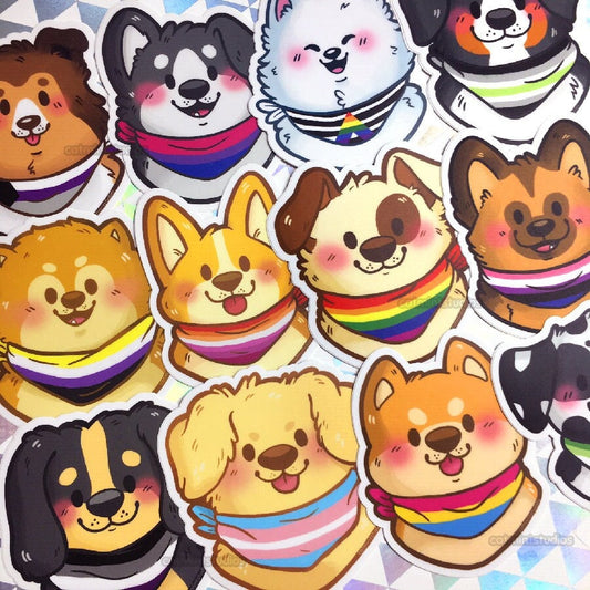 Pride Puppies Vinyl Stickers