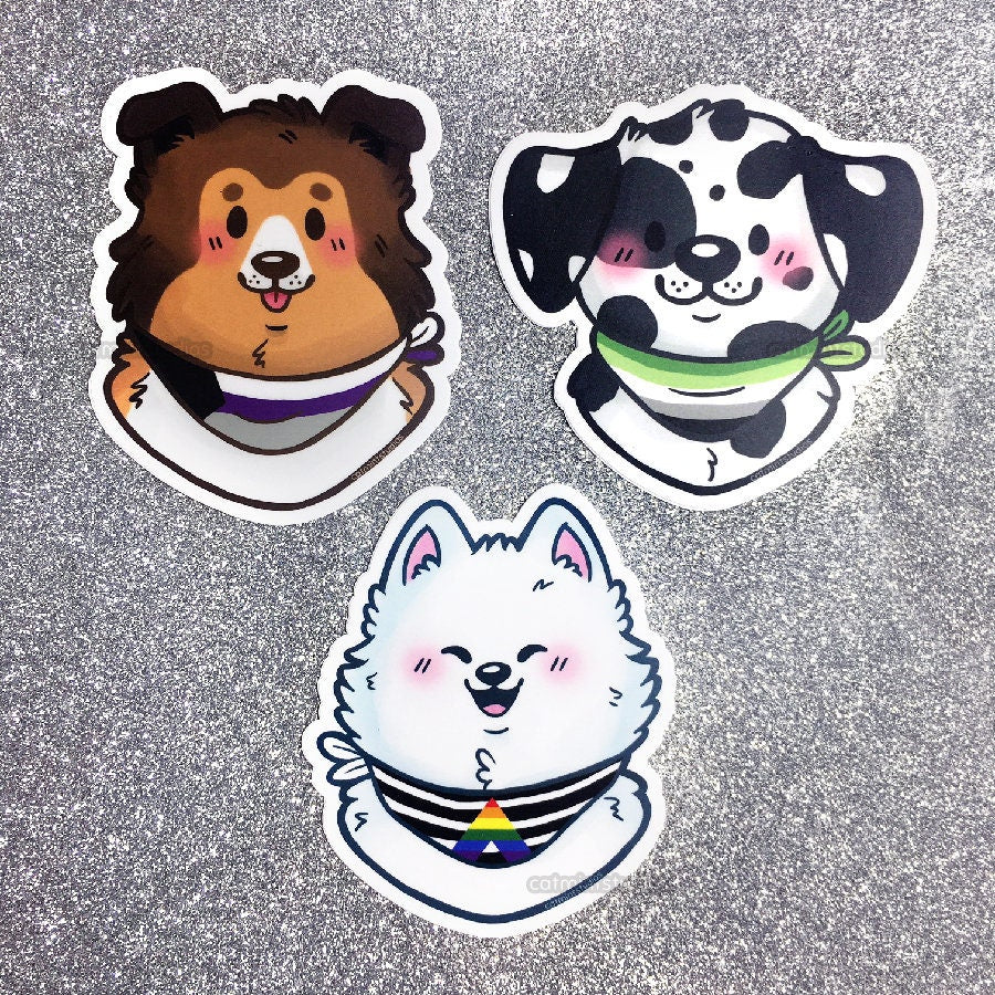 Pride Puppies Vinyl Stickers