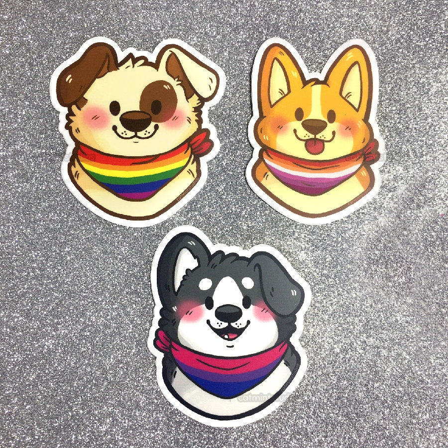 Pride Puppies Vinyl Stickers