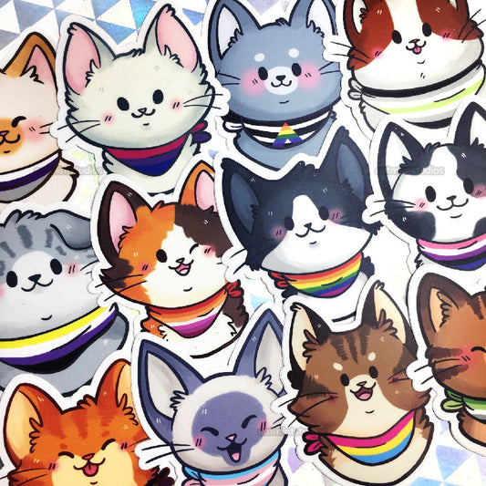 Pride Kitties Vinyl Stickers
