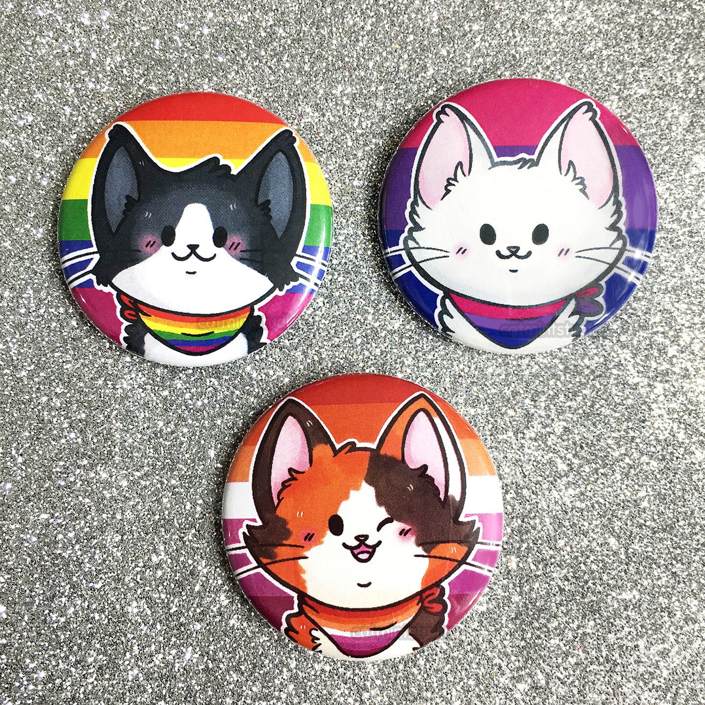 Pride Kitties Buttons