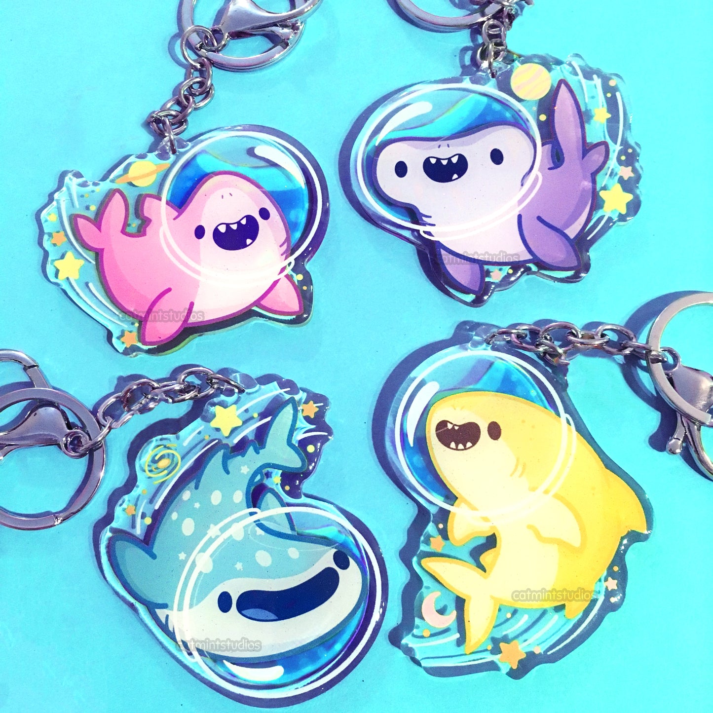 Space Shark Keychains