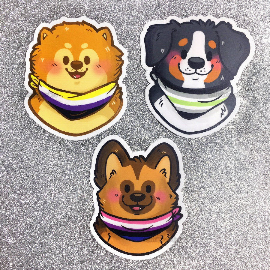 Pride Puppies Vinyl Stickers